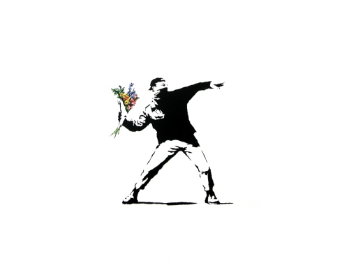 Banksy Flower Rage